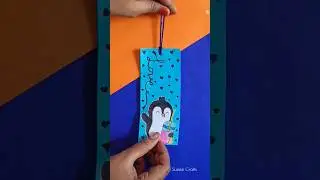 Penguin 🐧 Book Mark ideas #bookmarkcraft #bookmarktutorial #diy #bookmark #craft