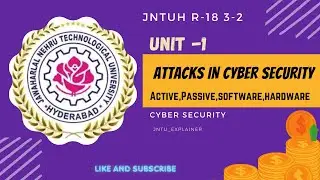 ATTACKS IN CYBER SECURITY || ACTIVE,PASSIVE,SOFTWARE,HARDWARE ATTACKS || JNTUH R-18 3-2 || SUBSCRIBE