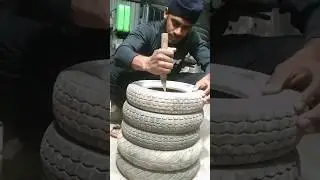 Amazing Tyre Cutting Skills | #viralshort #shortsvideo#tyre #tires