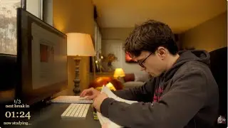 4-HOUR | Study With Me | One break, No music, Deep work