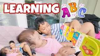 KUYA TEACHING BELLA ABC & PRAYING | SIBLINGS LOVE FROM FINLAND | THAI-FINNISH | MIGGY & BELLA