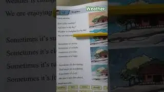 Poem Weather std 1st English