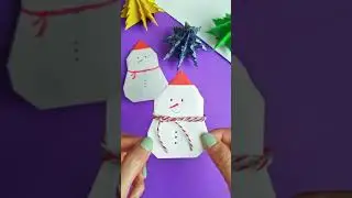 Easy Origami Snowman