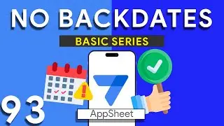 Appsheet Episode 93: How to disable previous dates in data entry. Simple Steps!