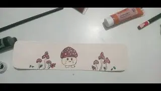 DIY Cute Bookmark Drawing | Mushroom Theme 🍄@jtartcraftworld5671
