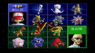 Pokemon Stadium 1 Gym Leader Castle Cinnabar City Gym Blaine Fire R2 R-2 Round 2 Nintendo 64 N64