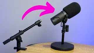 Samson MBA18 18&rdquo; and Samson MD5 Microphone Boom Arm, Desktop Microphone Stand for SHURE SM7B