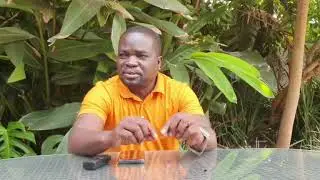 New Congress party President Peter Chanda address the media