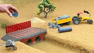 diy mini truck making bricks and home pipe bridge construction &lrm;@sanocreator