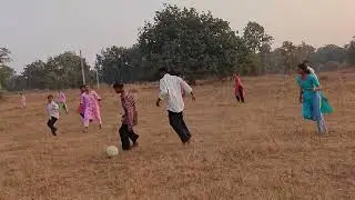 A football match between Girls and boys in Renger Bagar Bar Toli, Bolba,  Jharkhand. 1/1/2026.
