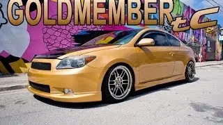 Scion tC Gold Metallic 3M Vinyl Wrap - South Florida