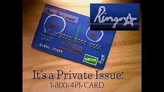 1995 Ringo Starr Private Issue Credit Card with Ringo artwork TV ad