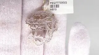 Jesus Face Outline .37cttw Diamond Hip Hop Pendant 10K Yellow Gold YPEQT7733GQ