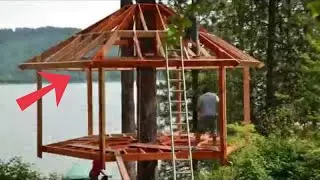 Tree House Build Timelapse | Wood processing work That Are Another Level | woodcraft