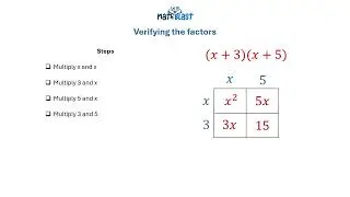 Factoring Trinomial - Verifying the Factors