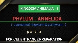 ⏭️ Phylum - ANNELIDA - 3 #neb#cee#mbbs#neet#name#ceecatalystneb2488 #aiims