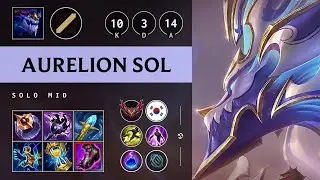 Aurelion Sol Mid vs Twisted Fate - KR Grandmaster Patch 25.09