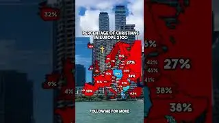 Percentage of Christians in Europe 2100 #geography #mapping #countries #future #2100