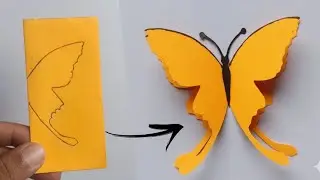 How To Butterfly Making With Paper🦋 | Beautiful Paper Butterfly Cutting | DIY Butterfly Origami