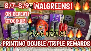 Walgreens couponing haul|| P&G Deals are 🔥🔥🔥|| Stacking boosters || Rolling WCR || Using points ..