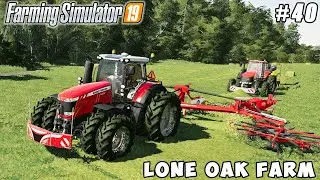 Baling hay, transport of bales | Lone Oak Farm | Farming simulator 19 | Timelapse #40
