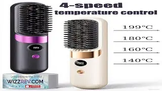 New USB Rechargeable Straightening Comb Wireless Portable Hair Straightener Brush Negative