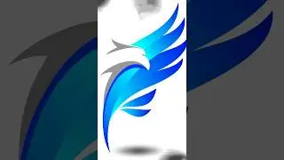 Elegant Blue Falcon Logo Design | Modern Bird-Inspired Branding Concept #coreldrawtutorialhindi