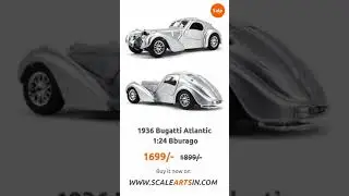 1936 Bugatti Atlantic 1:24 Bburago diecast Scale Model car  www.scaleartsin.com