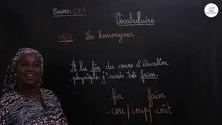 Cours  - CE2 - Français: Vocabulaire / Les homonymes  / Mme Sarr