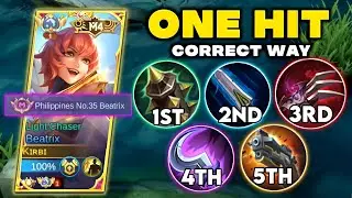 ONE HIT BUILD TUTORIAL!!!🔥 THE CORRECT WAY OF BEATRIX BROKEN BUILD🔥