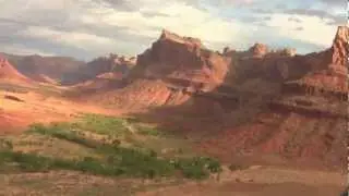 Extreme mountain flying: aircraft landing at the Mexican Mountain airstrip in Utah.