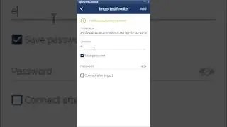 OpenVPN file import and connect