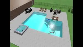 L shaped pool