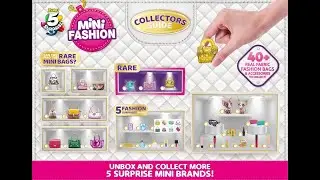 Распаковка шара ZURU MINI BRANDS FASHION. 4 аксессуара и сумочка Dior Lady.