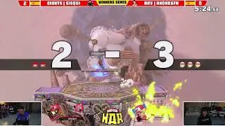 Shonen War 2 - GIANTS | Sisqui (Samus) vs. AKV | AndresFn (Kazuya & Terry) - Winners Semis