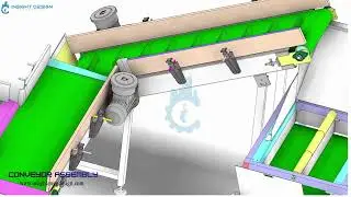 Conveyor Assembly Animation | 3D Mechanical Assembly & Working Principle #industrialanimation