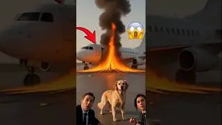 Golden retriever saves passengers from plane explosion #goldenretriever #rescue #plane