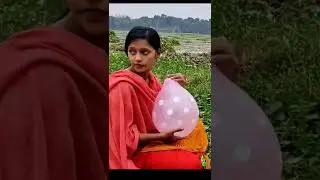 outdoor ful with flower balloon pop | balloon show family video