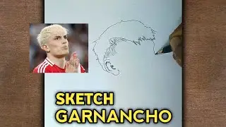 How to draw Alejandro garnacho apologizing  - drawing pencil sketch