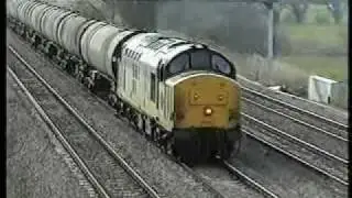 Class 37's near Coedkernow 10 March 1995