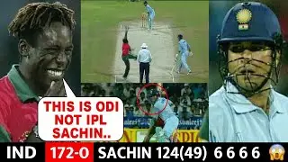 SACHIN 124 RUNS VS OLONGA | IND VS ZIM COCA COLA CUP 1998 | MOST SHOCKING