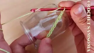 ماذا تظنون اني صنعت بهذا البرطمان مع فن الكروشيه ؟ Super Easy Recycling Glass Jars With Crochet