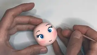 How To Make Fondant Face Tutorial - easy/Kako napraviti glavu od fondana / Simple Fondant Face