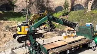 Pouring concrete for the gutter curb, 9/20/2023