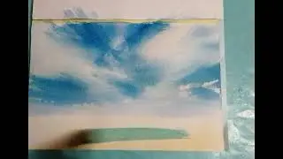 Aquerell Sketch. Himmel. Wolken.