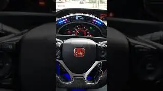 9th gen civic si LED RPM carbon fiber wheel just installed
