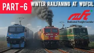 Winter Railfaning at Western dedicated freight corridor .Back to back high speed goods train action😱