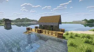 How to build a starter house on a lake|Minecraft build 