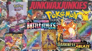 Pokemon Darkness Ablaze vs Battlestyles Booster box Charizard Secret Rare hunt