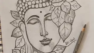 How to draw Buddha pencil art#timelapse video #drawingtutorial #🌷🍀